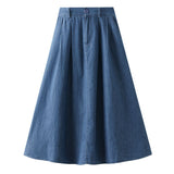 デニムスカート ロング Aライン レディース 通販 フレアスカート aラインスカート ロングスカート カジュアルスカート ロング丈スカート スカート レディーススカート ハイウエスト