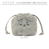 muumarju バッグ KTK-1036 通販 ショルダーバッグ 巾着ショルダーバッグ ショルダーバック 斜めがけバッグ 巾着バッグ レディース ポーチ 猫 ネコ ねこ 猫ショルダー きんちゃく 動物