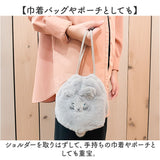 muumarju バッグ KTK-1036 通販 ショルダーバッグ 巾着ショルダーバッグ ショルダーバック 斜めがけバッグ 巾着バッグ レディース ポーチ 猫 ネコ ねこ 猫ショルダー きんちゃく 動物
