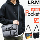 LRM バッグ KTK-1171 通販 ショルダーバッグ ショルダーバック 斜めがけバッグ メンズ ナイロン 小さめ 横型 多機能 ポケット多め 軽量 軽い 旅行 通学 通勤 サブバッグ 男性 男子