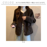 ボア ジャケット レディース 通販 ノーカラー アウター コート ブルゾン おしゃれ 大人 ショート丈 ファスナー フロントジッパー もこもこ ふわふわ 暖かい あったか 秋 冬 きれいめ