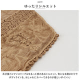 レース トップス 半袖 通販 ブラウス レディース 刺繍ブラウス Tシャツ プルオーバー ゆったり 春夏 刺繍 ドルマン 春 可愛い 夏 体型カバー 大きいサイズ 綿 コットン ボリューム袖