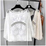 サマー カーディガン レース 通販 カーデガン サマーカーディガン レディース 春夏 冷房対策 羽織り 夏 羽織もの 春 トップス ゆったり ドロップショルダー 綿 コットン ボリューム袖