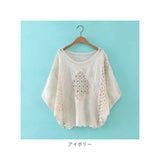 レース トップス 半袖 通販 ブラウス レディース 刺繍ブラウス Tシャツ プルオーバー ゆったり 春夏 かわいい ドルマン 春 可愛い 夏 体型カバー 刺繍 透け感 綿 コットン ボリューム袖