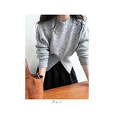 ニット セーター レディース 通販 ニットセーター トップス 長袖 カジュアル シンプル おしゃれ かわいい オシャレ 可愛い ラウンドネック ビジネス オフィス オフィスカジュアル 秋 冬