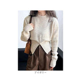 ニット セーター レディース 通販 ニットセーター トップス 長袖 カジュアル シンプル おしゃれ かわいい オシャレ 可愛い ラウンドネック ビジネス オフィス オフィスカジュアル 秋 冬