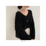 カーディガン レディース ニット 通販 シャギーニット 長袖 ニットトップス セーター ニットセーター ブイネック vネックニット カーデガン トップス 大人可愛い かわいい 可愛い