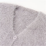 カーディガン レディース ニット 通販 シャギーニット 長袖 ニットトップス セーター ニットセーター ブイネック vネックニット カーデガン トップス 大人可愛い かわいい 可愛い