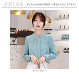 ブラウス オフィス 長袖 通販 サテン シャツ プルオーバー レディース スタンドカラー おしゃれ きれいめ 上品 フォーマル シンプル ビジネス 入園式 卒園式 入学式 卒業式