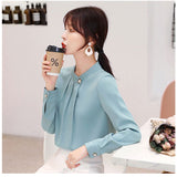 ブラウス オフィス 長袖 通販 サテン シャツ プルオーバー レディース スタンドカラー おしゃれ きれいめ 上品 フォーマル シンプル ビジネス 入園式 卒園式 入学式 卒業式