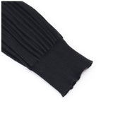 ハイネック ニット 秋冬 レディース 通販 セーター ハーフタートルネック 薄手 秋 冬 薄い 長袖 プリーツ 袖 パフスリーブ ボリュームスリーブ 袖コンシャス おしゃれ シンプル 大人