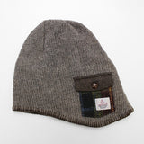 ニットキャップ メンズ 冬 通販 日本製 ハリスツイード ポケット Harris Tweed 帽子 キャップ ニット帽 ビーニー 通勤 通学 おしゃれ 暖かい 防寒 KURODA クロダ KU92602M8 男性用 紳士用