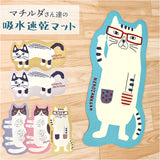 お風呂マット 浴室 通販 足ふきマット 足マット マット バスマット ネコ 猫 ソフトタイプ バス 玄関 キッチン 足ふき 足拭き 滑り止め かわいい 快適 新生活 新居 引っ越し KUSUGURU-JP