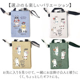 ポシェット レディース 通販 斜め掛け スマホショルダー ショルダーバッグ ビニールコーティング スマホポーチ ネコ 猫 コーティングポシェット 軽量 軽い かわいい シンプル バッグ
