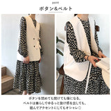 ロングベスト レディース 通販 ロングジレ ベスト ロング ジレ ノースリーブ ジャケット トレンチベスト シンプル 無地 裏地付き サイドポケット 通勤 通学 おしゃれ きれい目 スリム