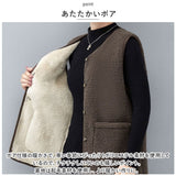 ボアベスト レディース ボタン 通販 ボア ベスト ジレ 重ね着 ノースリーブ ノーカラー 前開き ポケット 通気性 あったか 暖かい 温かい もこもこ モコモコ 無地 防寒 秋 冬 秋物 冬物