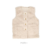 ベスト レディース ボアベスト 通販 ジレ アウター 羽織り 上着 ショート丈 秋冬 おしゃれ ノースリーブ 防風 防寒 前開き 前ボタン クルーネック ポケット付き 暖かい ゆったり ふわふわ