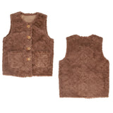 ベスト レディース ボアベスト 通販 ジレ アウター 羽織り 上着 ショート丈 秋冬 おしゃれ ノースリーブ 防風 防寒 前開き 前ボタン クルーネック ポケット付き 暖かい ゆったり ふわふわ