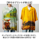 アロハシャツ キャラジャン 通販 シャツ プリントシャツ カジュアルシャツ レディースシャツ メンズシャツ カジュアル アロハ キャラクター 鮮やかな プレント カラフル レディース
