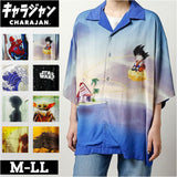 アロハシャツ キャラジャン 通販 シャツ プリントシャツ カジュアルシャツ レディースシャツ メンズシャツ カジュアル アロハ キャラクター 鮮やかな プレント カラフル レディース