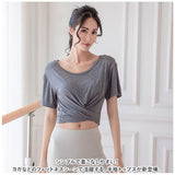 ヨガウェア トップス 短め 半袖 通販 フィットネスウェア スポーツウェア Tシャツ tシャツ 通気性 薄い スポーツ フィットネス ヨガ ストレッチ ホットヨガ ピラティス 夏用 夏 おしゃれ