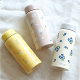 ステンレスボトル 360ml 通販 水筒 マグボトル 保温 保冷 マイボトル 直飲み オフィス おしゃれ かわいい 軽量 軽い 通勤 通学 花 コンパクト 持ち運び ナチュラル スクリューキャップ