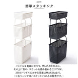ランドリーバスケット スリム 通販 Mサイズ 洗濯かご 洗面所 スタッキング 洗濯 洗濯機横 脱衣かご 脱衣所 洗濯物 分別 白物 色柄物 重ねる 重なる 収納かご バスケット プラスチック