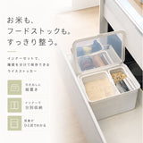 like-it 米びつ 通販 日本製 Pantry Stock Case フタ付きストックケース 米櫃 ライスストッカー ライスボックス ライクイット LBK-50 保存容器 ケース 計量カップ お米 収納 10kg 5kg 3kg