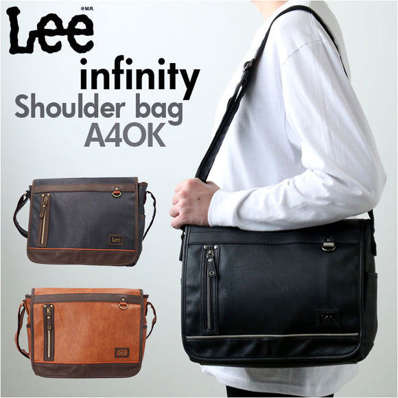 Lee ショルダーバッグ リー 320-3104 通販 ショルダーバック メッセンジャーバッグ メンズ ブランド 斜めがけ かっこいい 肩掛け 大きめ A4 大容量 通勤 通学 自転車 バイク 旅行