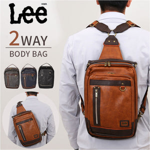 Lee リー ボディバッグ 2WAY 通販 リュック 斜めがけ メンズ レディース ボディバック リュックサック 斜めがけバッグ デイパック バッグ バック 鞄 かばん 大人 シンプル 無地 カバン
