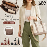 Lee 2WAY トートバッグ ショルダーバッグ 通販 リー 320-5040 トートバック ショルダーバック 斜めがけバッグ 手提げバッグ 手提げかばん レディース ポーチ付き 小さめ 通勤 通学 女性