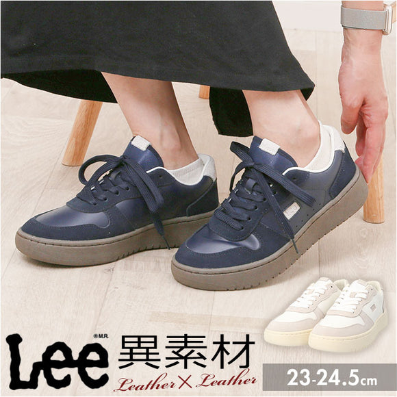 Lee 靴 リー Lee-8013 通販 スニーカー レザースニーカー ローカットスニーカー カジュアルシューズ 運動靴 レディース 女子 ローカット シューズ 革 レザー 本革 厚底 カジュアル 通学
