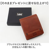 Lee 財布 リー 0520695 通販 二つ折り財布 メンズ 小銭入れあり 本革財布 レザーウォレット 革財布 2つ折り財布 ミニ財布 ふたつ折り財布 折りたたみ財布 牛革 ブランド 男性 紳士