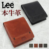 Lee 財布 リー 0520695 通販 二つ折り財布 メンズ 小銭入れあり 本革財布 レザーウォレット 革財布 2つ折り財布 ミニ財布 ふたつ折り財布 折りたたみ財布 牛革 ブランド 男性 紳士
