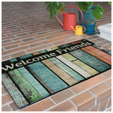 玄関マット 屋外 おしゃれ 通販 かわいい ラバー ドアマット ラバーマット 薄型 7mm 洗える 水洗い ズレにくい 木目 デザイン タイル 柄 シンプル シャビー 屋外用ドアマット マット