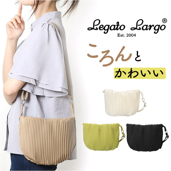 レガートラルゴ ショルダーバッグ 通販 Legato Largo LG-A0201 ショルダーバック ショルダー 合皮 バッグ レディース プリーツバッグ ミニショルダー 小さめ 斜めがけ 軽量 軽い シンプル