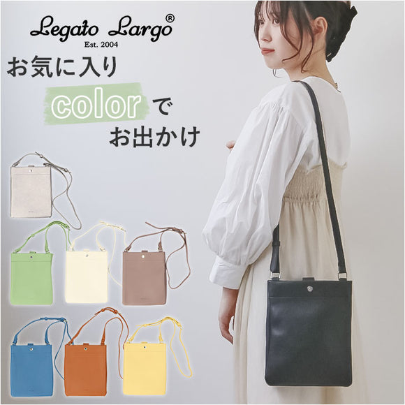 レガートラルゴ ショルダーバッグ LG-E1522 通販 Legato Largo ショルダーバック レディース 斜めがけ 大人 ミニショルダーバッグ A5 旅行 サブバッグ 薄マチ おしゃれ 可愛い シンプル