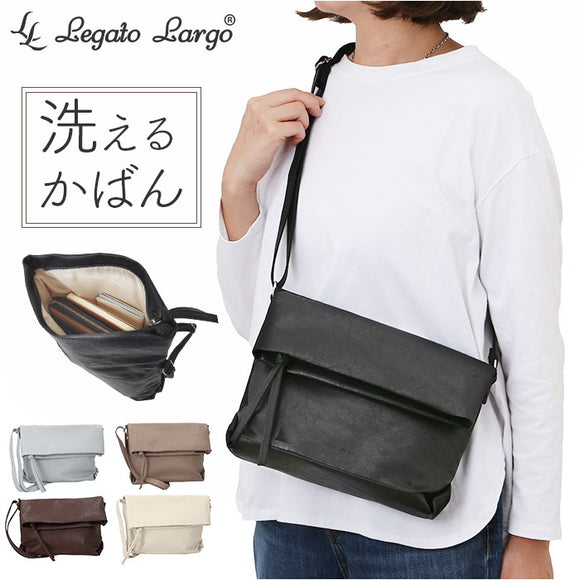 ショルダーバッグ レディース Legato Largo 通販 肩掛け ショルダー バッグ バック 斜めがけ 斜め掛け おしゃれ シンプル ビジネス 仕事 洗える きれいめ 無地 レディースバッグ かばん