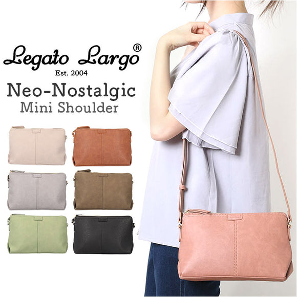 レガートラルゴ ショルダーバッグ 通販 Legato Largo LH-D1221 ショルダーバック レディース Neo Nostalgic ネオノスタルジック ミニショルダー 大人 斜めがけ 肩掛け シンプル 無地