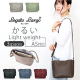 レガートラルゴ ショルダーバッグ LH-D1372 通販 Legato Largo ショルダーバック ななめがけバッグ 斜めがけバッグ レディース 大人 軽量 軽い 斜めがけ 小さめ A5 おしゃれ きれいめ