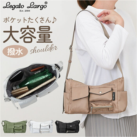 レガートラルゴ ショルダーバッグ LH-X0442 通販 LegatoLargo ショルダーバック 斜めがけバッグ レディース 斜めがけ 大人 小さめ ブランド 撥水 シンプル 旅行 収納力 ポケット たくさん