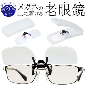 シニアグラス 通販 老眼鏡 ライブラリー クリックアップ 跳ね上げ式老眼鏡 着脱式老眼鏡 ブルーライトカット 着脱式 掛け外し不要 男女兼用 リーディンググラス 眼鏡 めがね メガネ