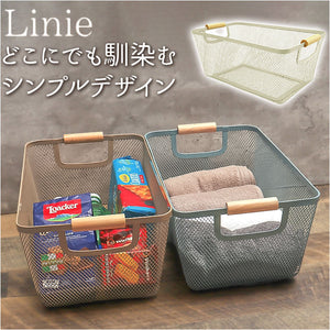 アイアン バスケット スクエアL 通販 Linie リーニエ アイアンバスケット 洗えるかごバスケット かごバスケット 洗える メッシュ カゴ 籠 収納ボックス 持ち手付き パントリー おしゃれ