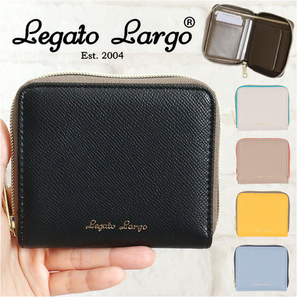 レガートラルゴ 財布 二つ折り 通販 Legato Largo LJ-F3291 二つ折り財布 ツートーンウォレット レディース ラウンドファスナー ボックス型小銭入れ box型小銭入れ おしゃれ シンプル