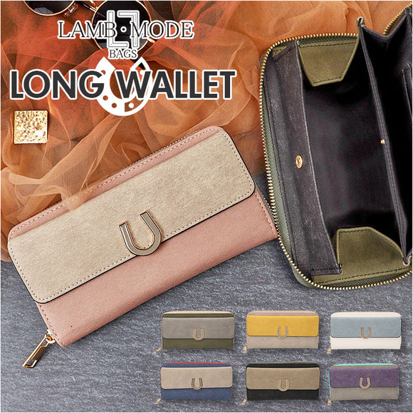 ラムモード 長財布 ラウンド 37892T 通販 財布 お財布 合成皮革 ウォレット サイフ さいふ ロングウォレット レディース プレゼント 贈り物 LAMB MODE 小銭入れ 上品 高見え 可愛い