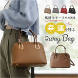 2wayバッグ レディース 通販 馬蹄モチーフ ショルダーバッグ トートバッグ ハンドバッグ 斜めがけ かばん 斜め掛け 鞄 肩掛け バック 半円型 カバン ラムモード 40552 通勤 通学 大人