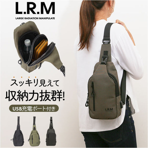 L.R.M バッグ CMK-1140 通販 ボディバッグ 斜めがけバッグ ボディバック ボディーバッグ ワンショルダーバッグ メンズ 男子 レディース 斜め掛け おしゃれ シンプル 大容量 アウトドア