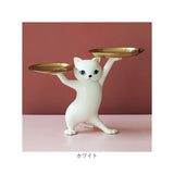 猫の置物 通販 キートレイ アクセサリートレイ トレー プレート 小物入れ 小物置き 猫 ネコ ねこ キャット アクセサリー ジュエリー 鍵置き 鍵 カギ かぎ 撮影 飾り 玄関 卓上