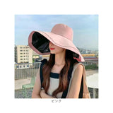 帽子 日よけ つば広 レディース 通販 折りたたみ帽子 つば広帽子 つばひろ帽子 女優帽 ハット ぼうし 折りたたみ 折り畳み 日除け あご紐付き サイズ調整可能 顎紐付き 上品 かわいい
