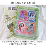 トレカケース 可愛い 通販 コレクトブック トレカホルダー ケース バインダー ファイル A5 6穴 チャック付き クリア 透明 リフィル付き 収納 保護 整理 コンパクト 持ち運び チェキ 写真